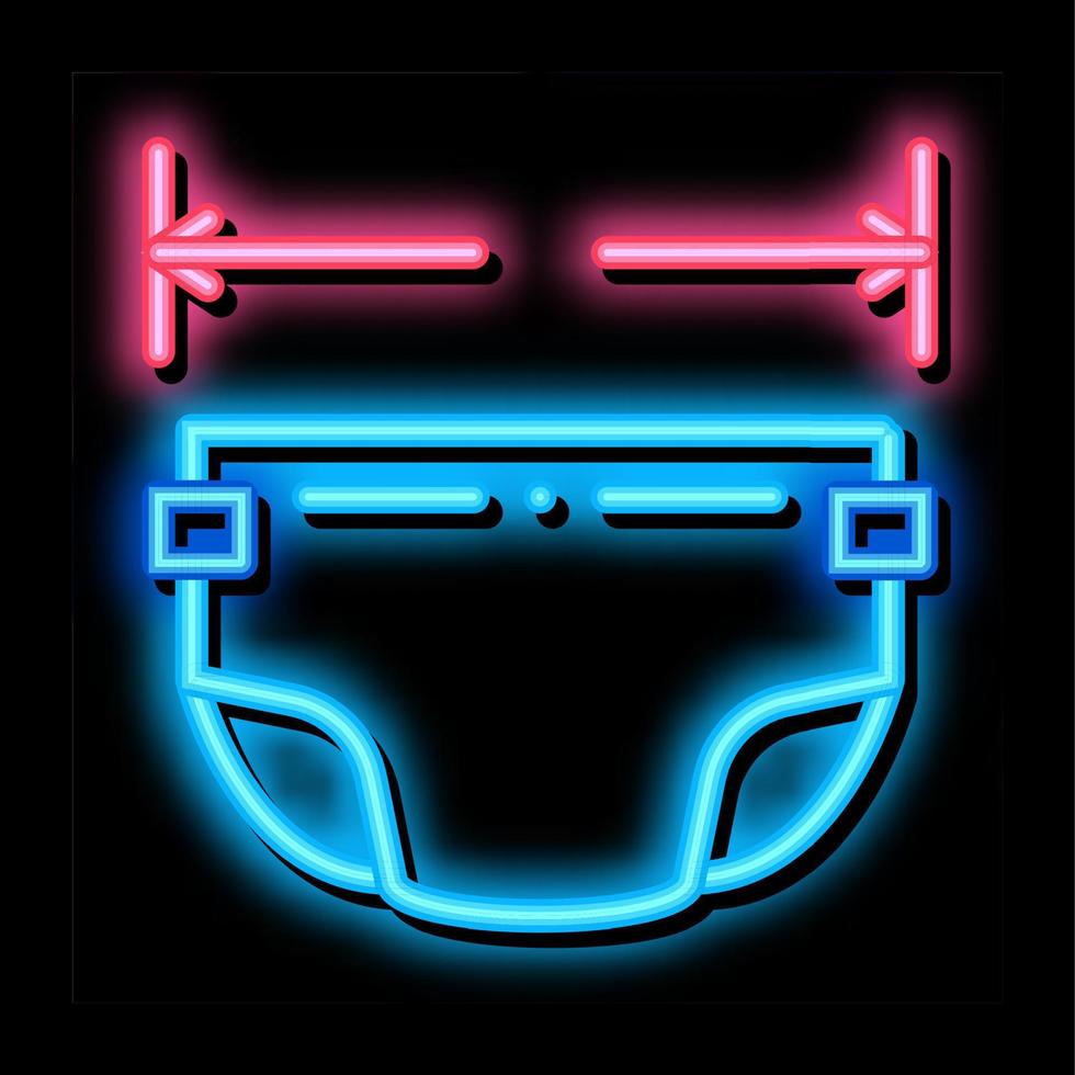 windelgröße neonglühen symbol illustration vektor