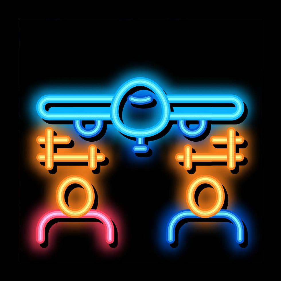 teknik plan neon glöd ikon illustration vektor