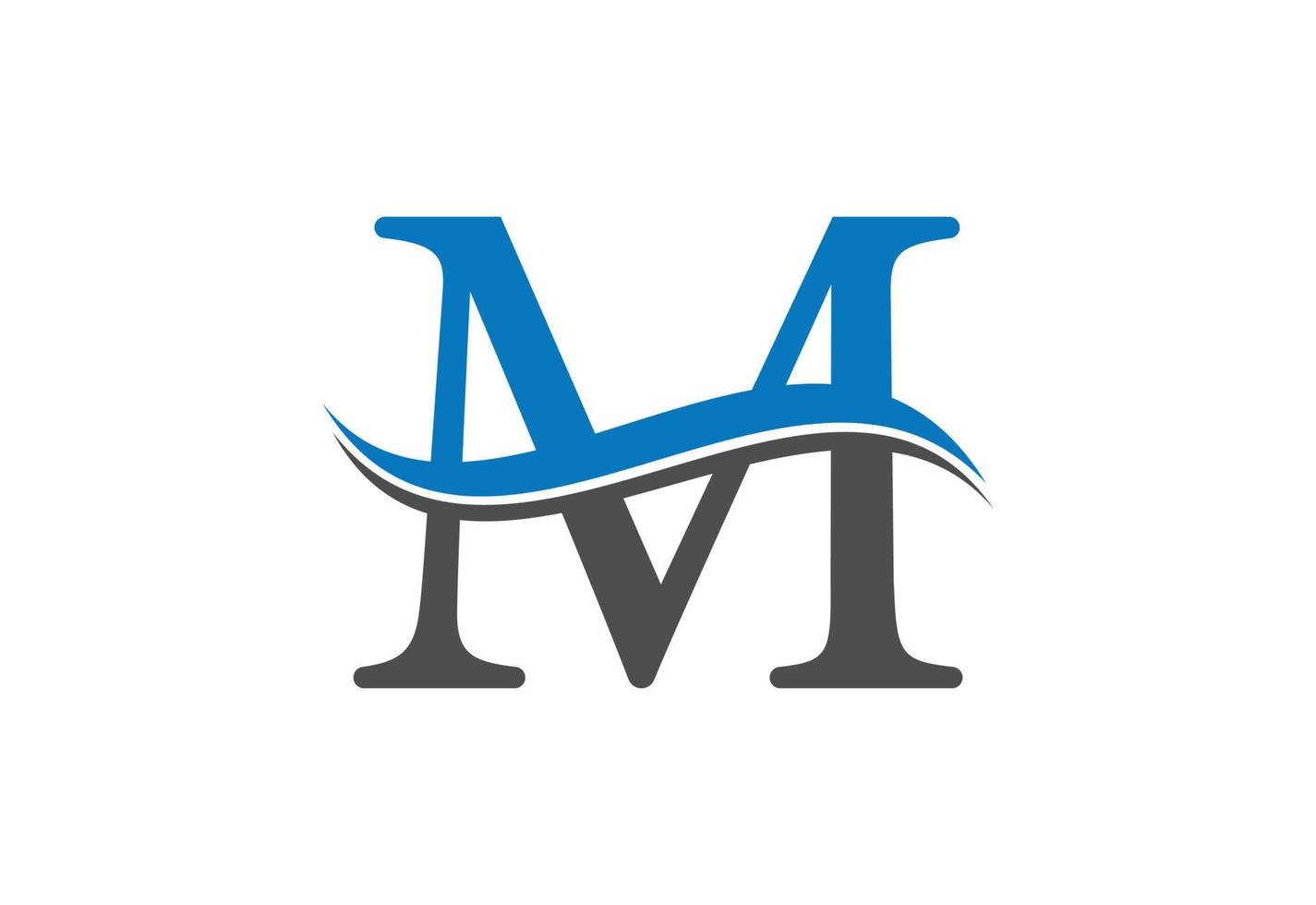 Buchstabe m Logo-Design-Vorlage, Vektorillustration vektor