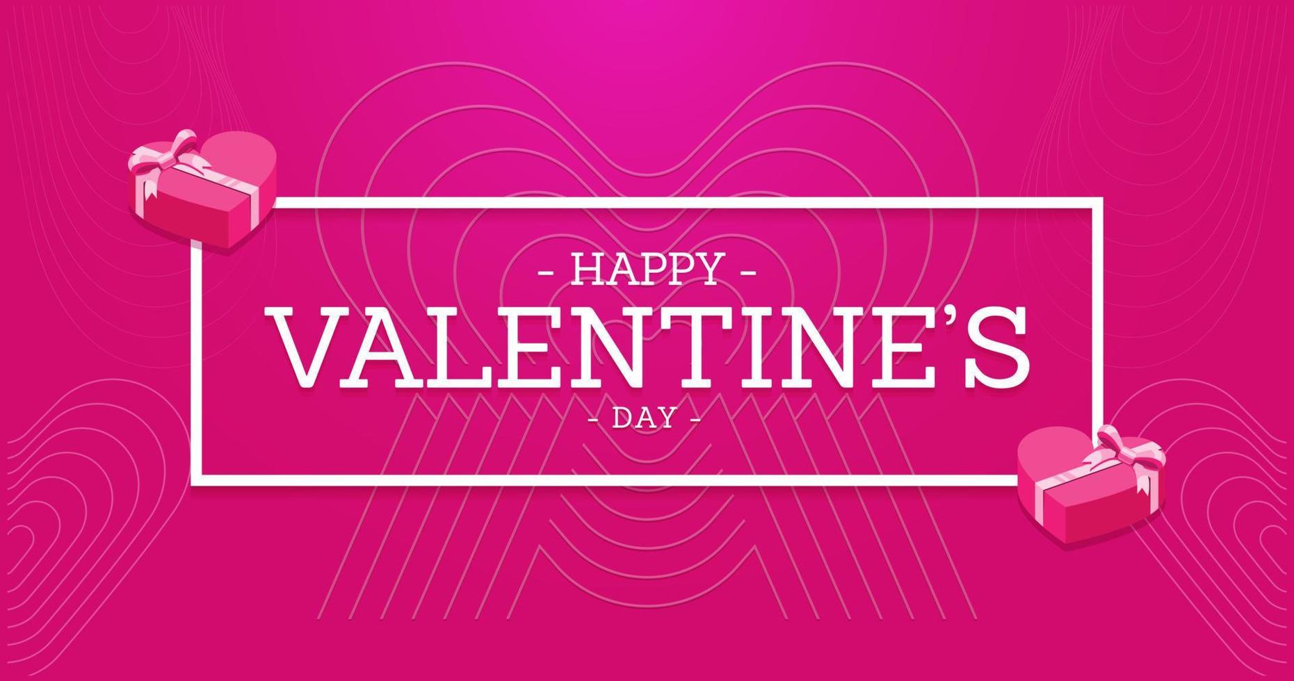 Valentinstag Hintergrund mit Liebesform im Monoline-Stil vektor