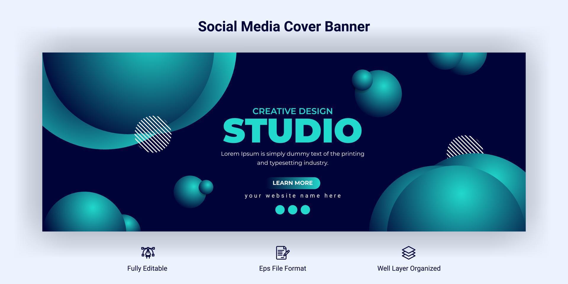 kreative Corporate Business Marketing Social Media Cover Banner Post Vorlage vektor