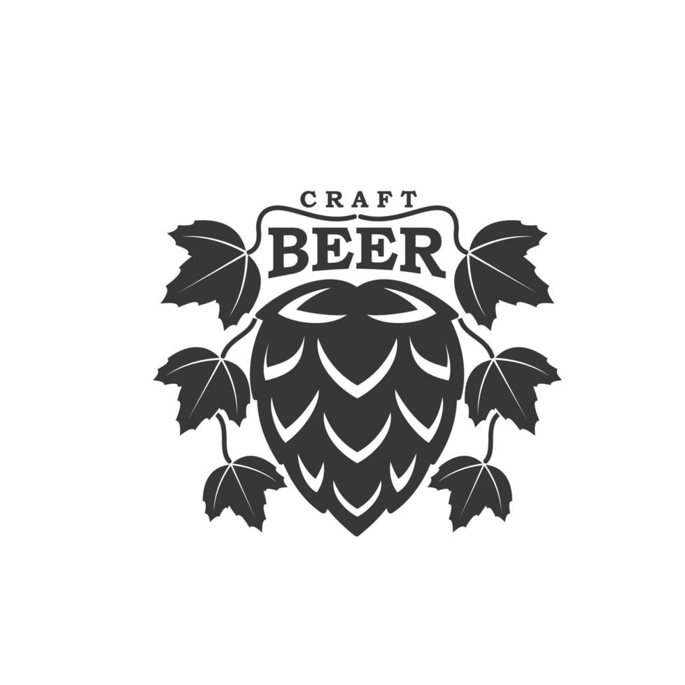 Craft Beer Brauerei Symbol, Kneipe monochrome Ikone vektor