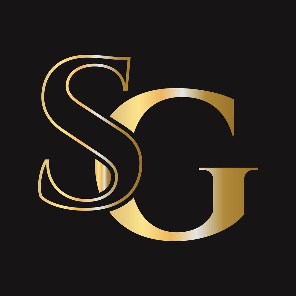 monogram sg logotyp design. gs logotyp vektor