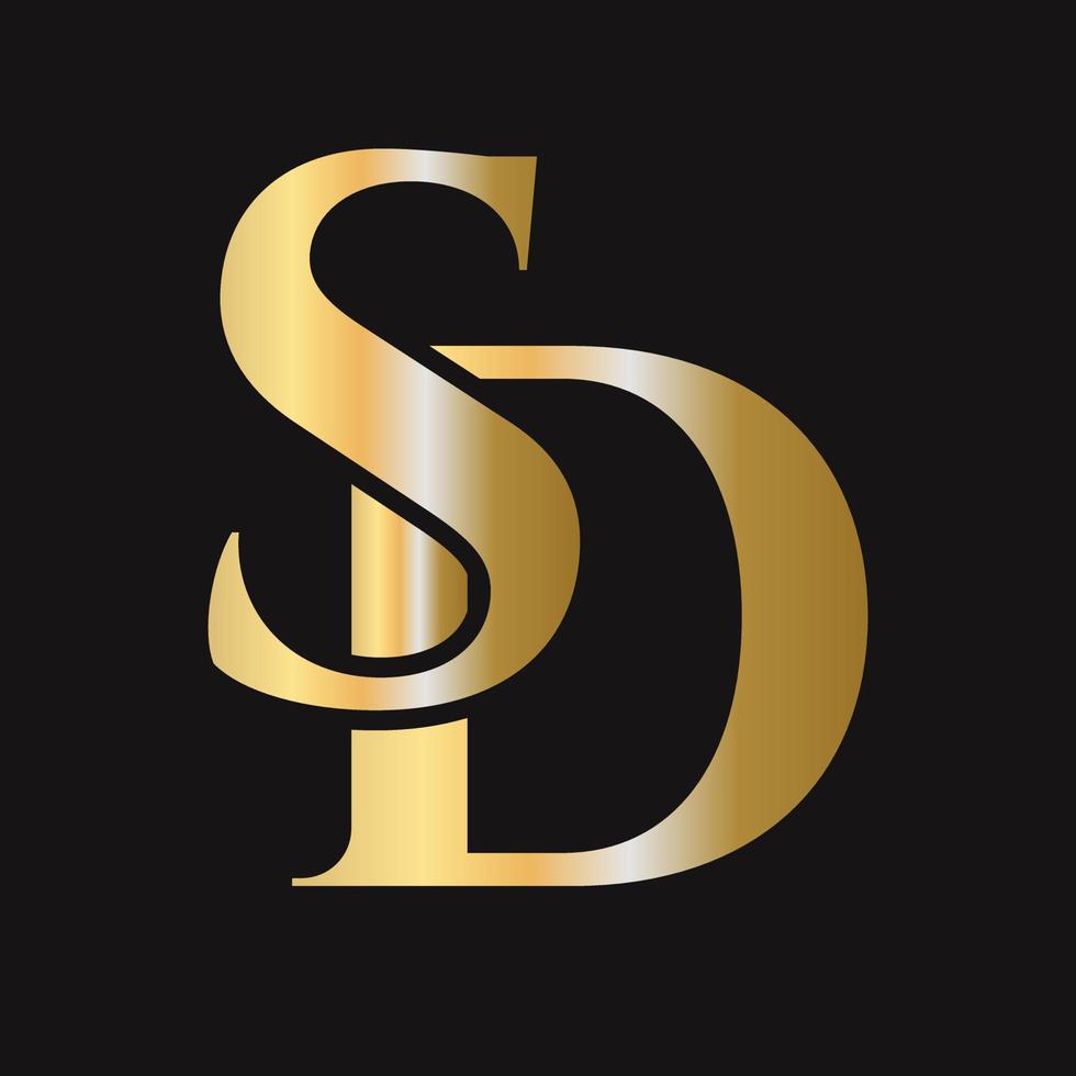 monogramm sd-logo-design. ds-Logo vektor