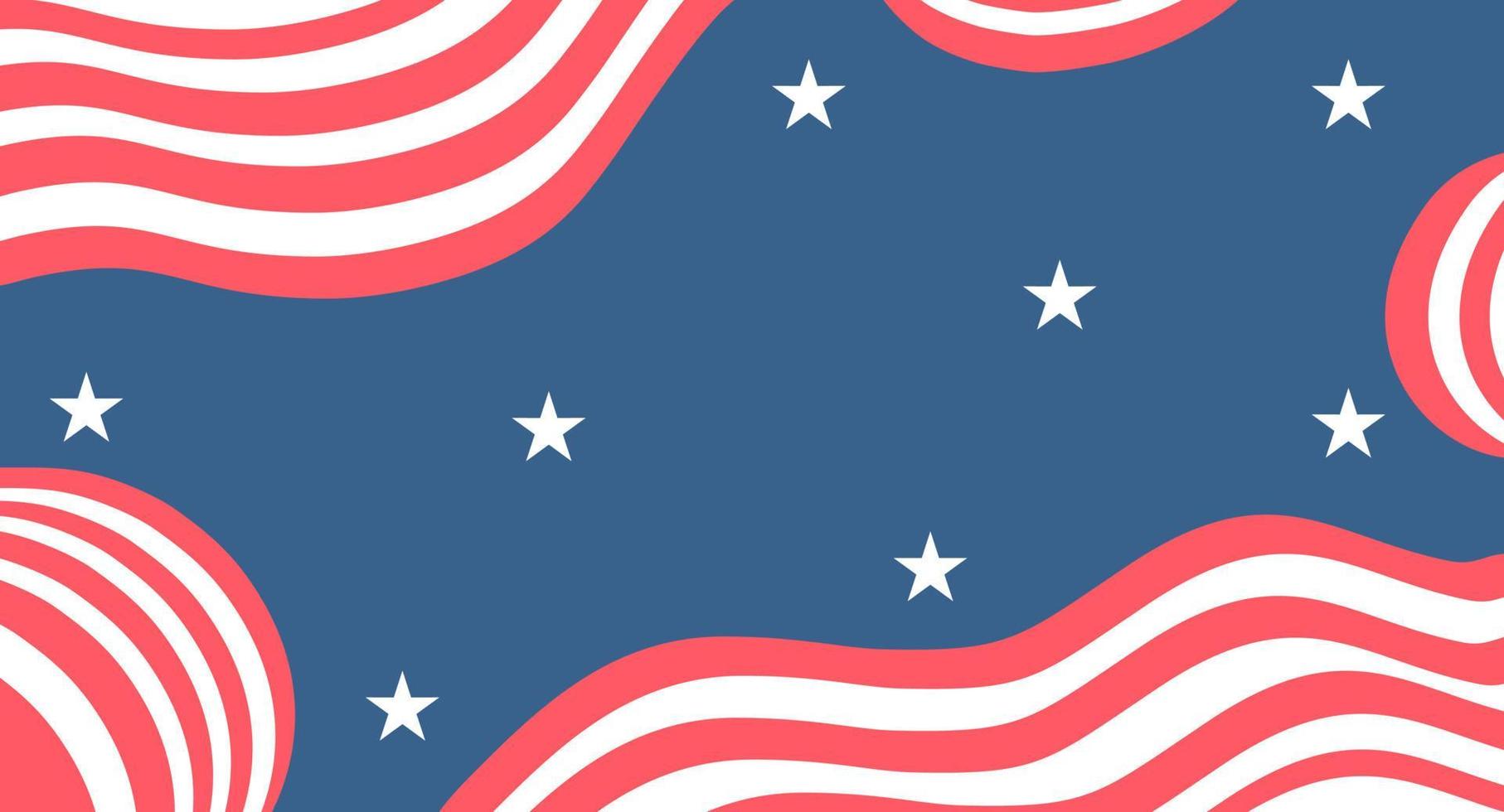 Hintergrund Poster Banner uns Amerika Welle Flagge uns Vektor mit Sternen. für Banner, Poster, Cover, Thumbnails