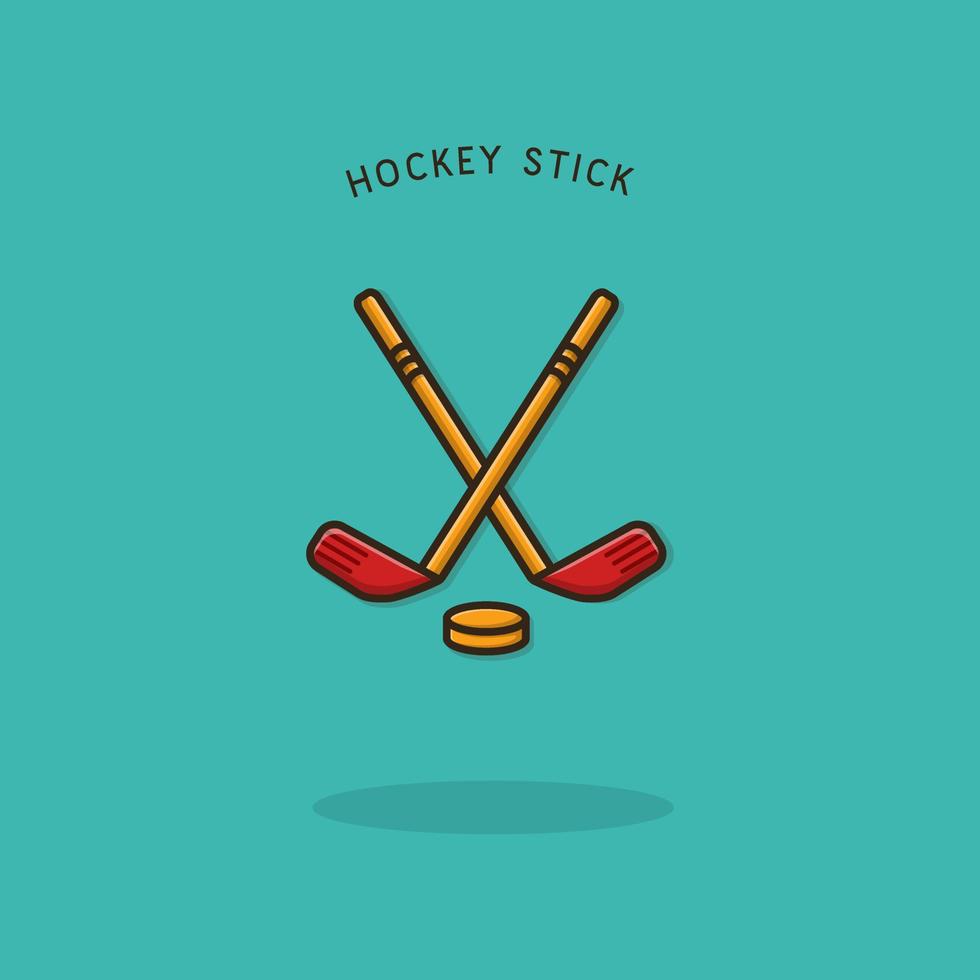 hockey pinne sport illustration begrepp maskot ikon design vektor