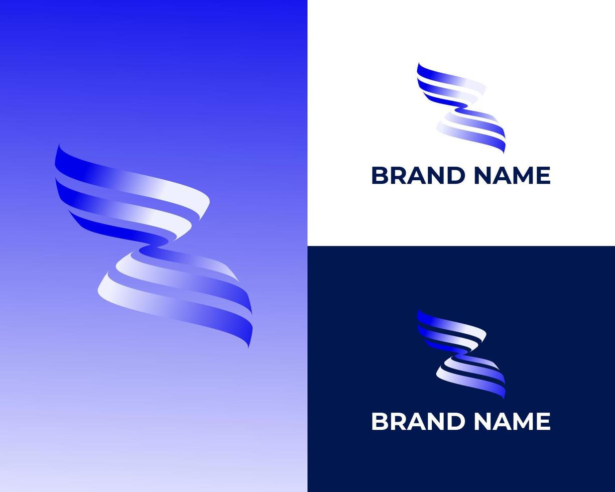 Flügel auf Buchstabe Logodesign z vektor