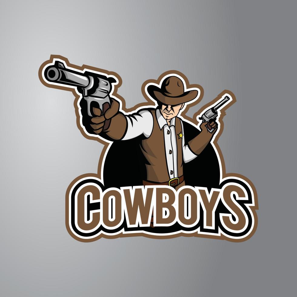cowboy illustration design bricka vektor