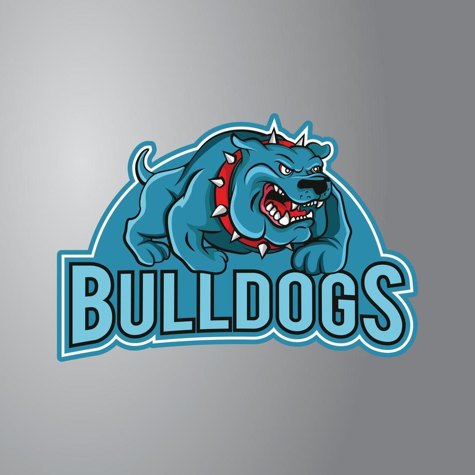 Bulldog-Illustrationsdesign-Abzeichen vektor
