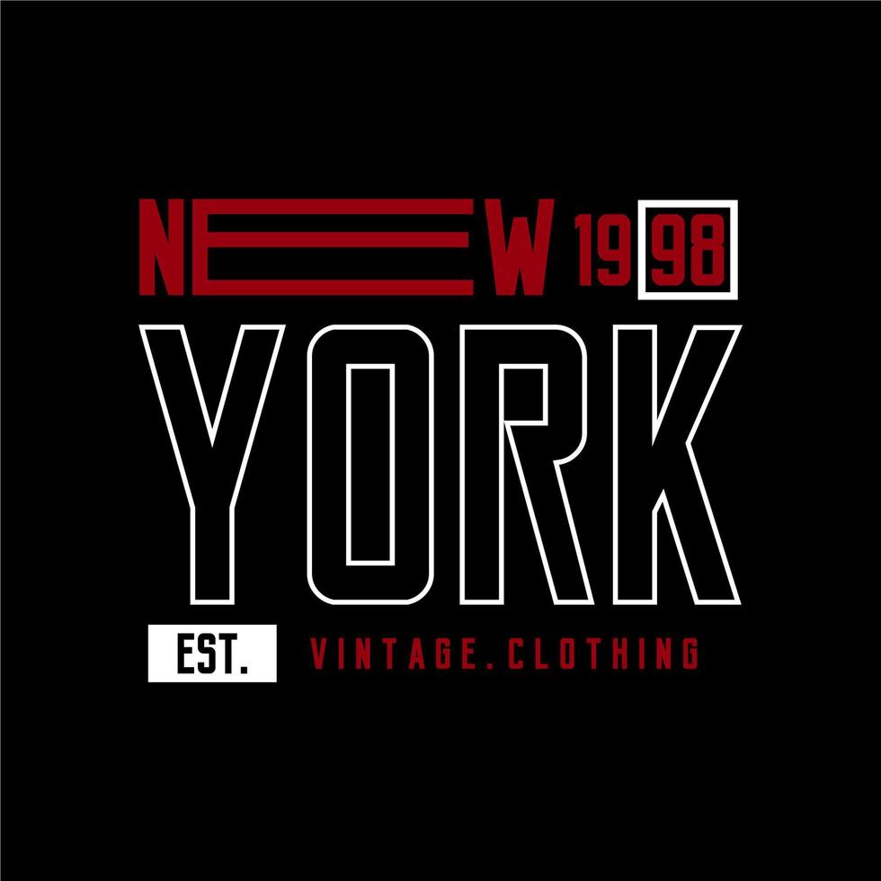 ny york vektor typografi för t-shirt design. perfekt för enkel t-shirt design tryckt