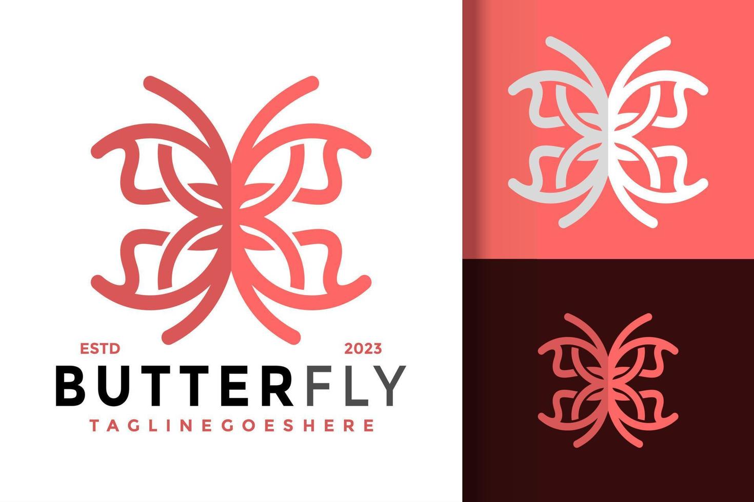 abstrakte schönheit schmetterling logo logos design element stock vektor illustration vorlage