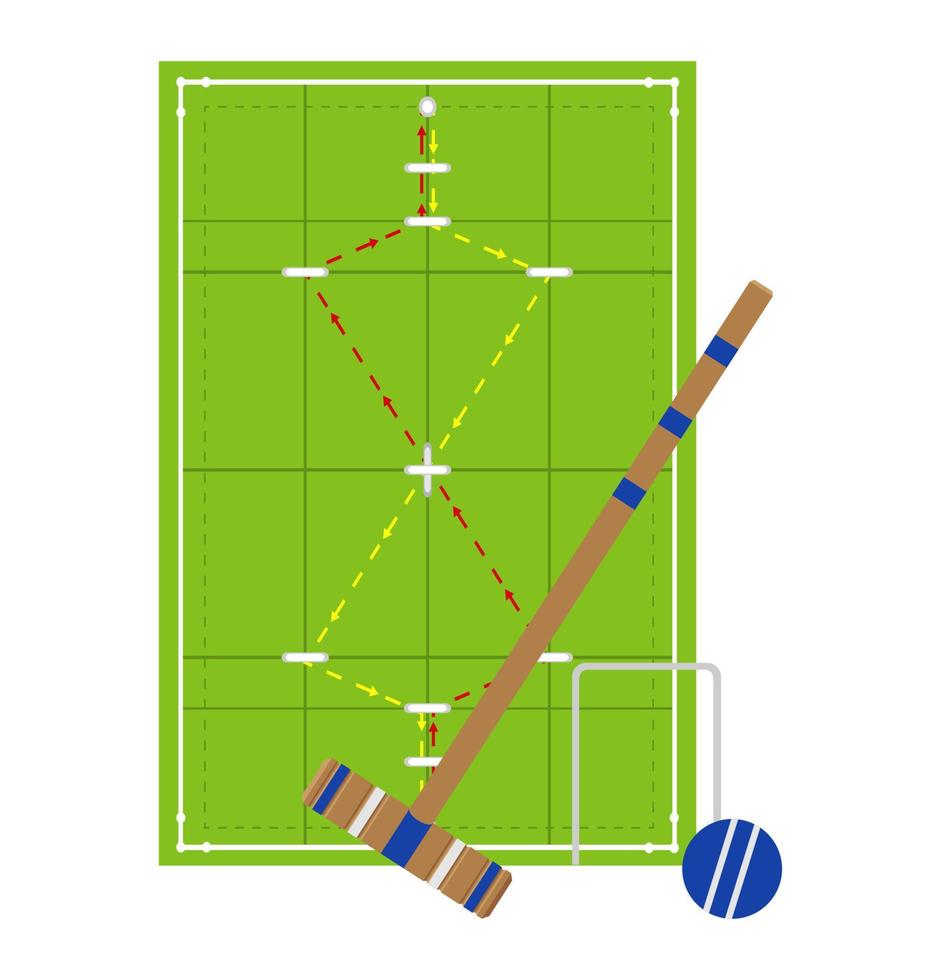 Sportausrüstung und Gegenstände für die flache Ikonenvektorillustration des Sports lokalisiert auf weißem Hintergrund vektor