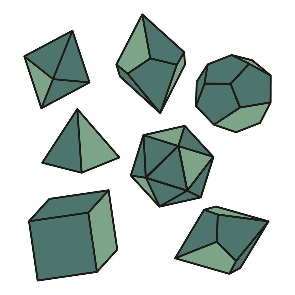 vektor illustration i grön Färg av tärningar