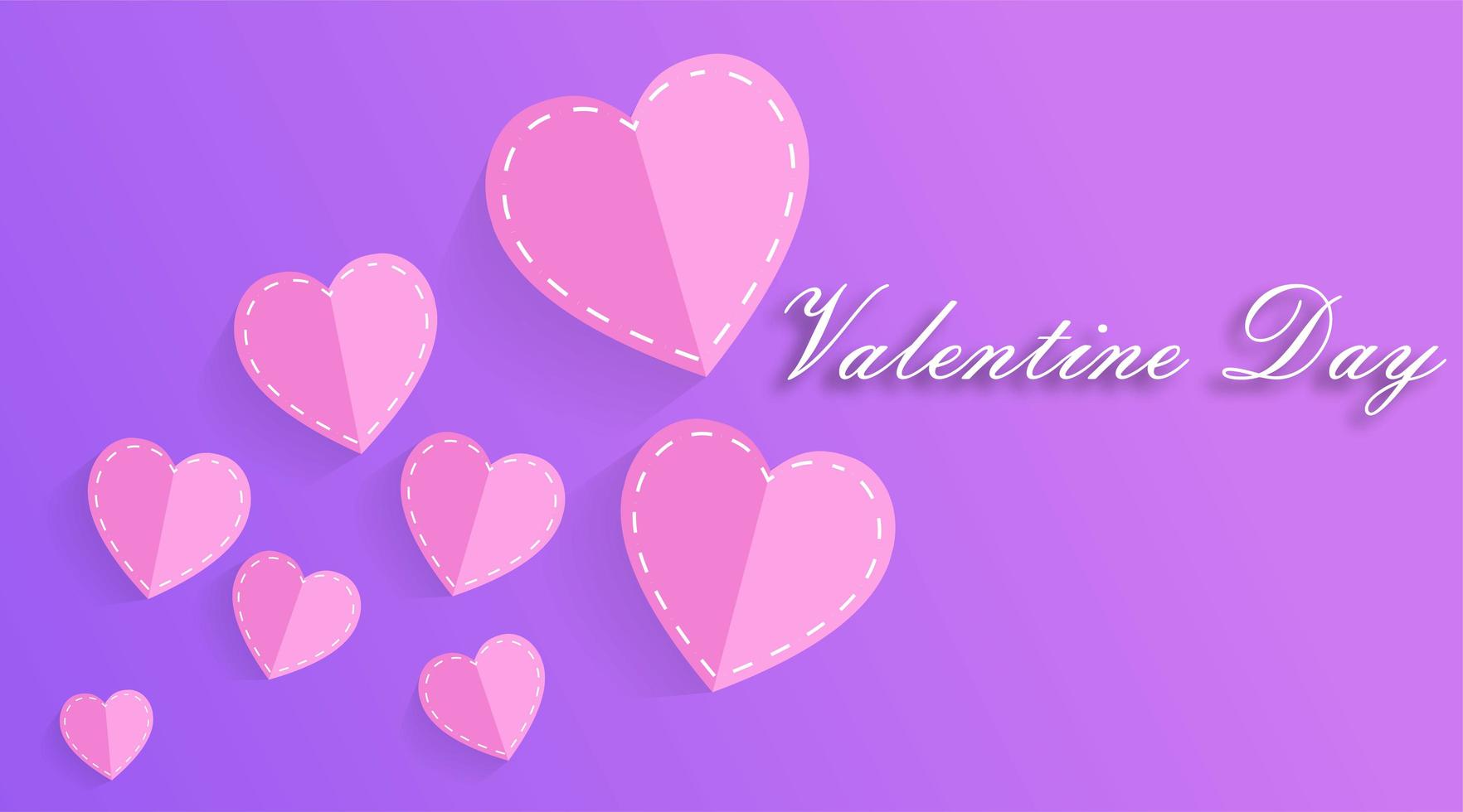 Valentinstag Hintergründe. Design Papierschnitt Stil. Vektorillustration vektor