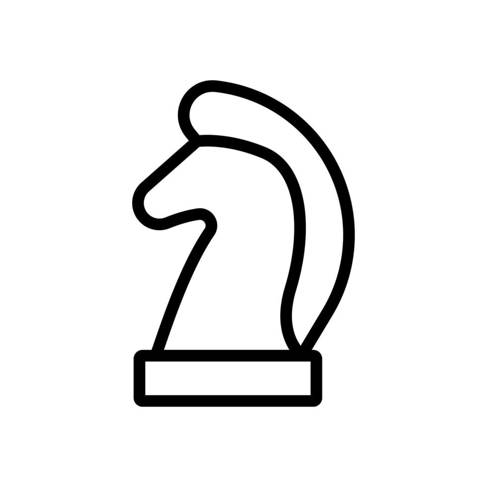 Pferdeschach-Symbollinie isoliert auf weißem Hintergrund. schwarzes, flaches, dünnes Symbol im modernen Umrissstil. Lineares Symbol und bearbeitbarer Strich. einfache und pixelgenaue strichvektorillustration vektor