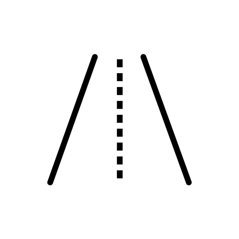 väg ikon linje isolerat på vit bakgrund. svart platt tunn ikon på modern översikt stil. linjär symbol och redigerbar stroke. enkel och pixel perfekt stroke vektor illustration