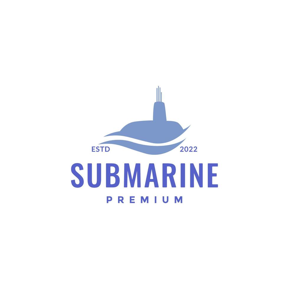 u-båt fartyg under vatten hav isolerat logotyp design vektor ikon illustration mall