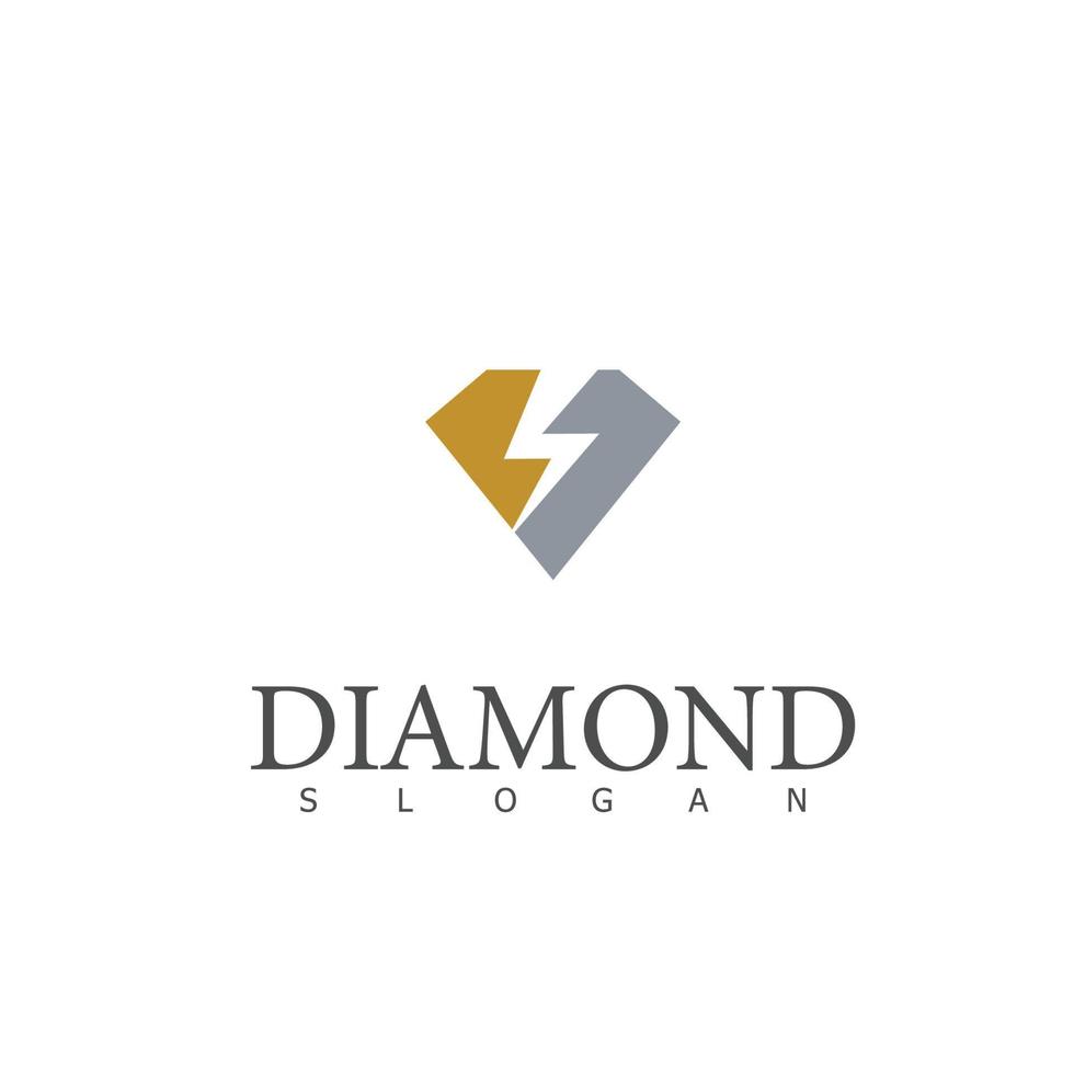 Diamant-Logo-Luxus-Premium-Marke vektor
