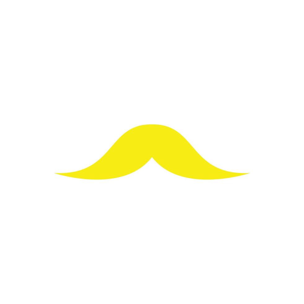 eps10 gul vektor mustasch fast konst ikon eller logotyp isolerat på vit bakgrund. svartvit hipster mustasch symbol i en enkel platt trendig modern stil för din hemsida design, och mobil app