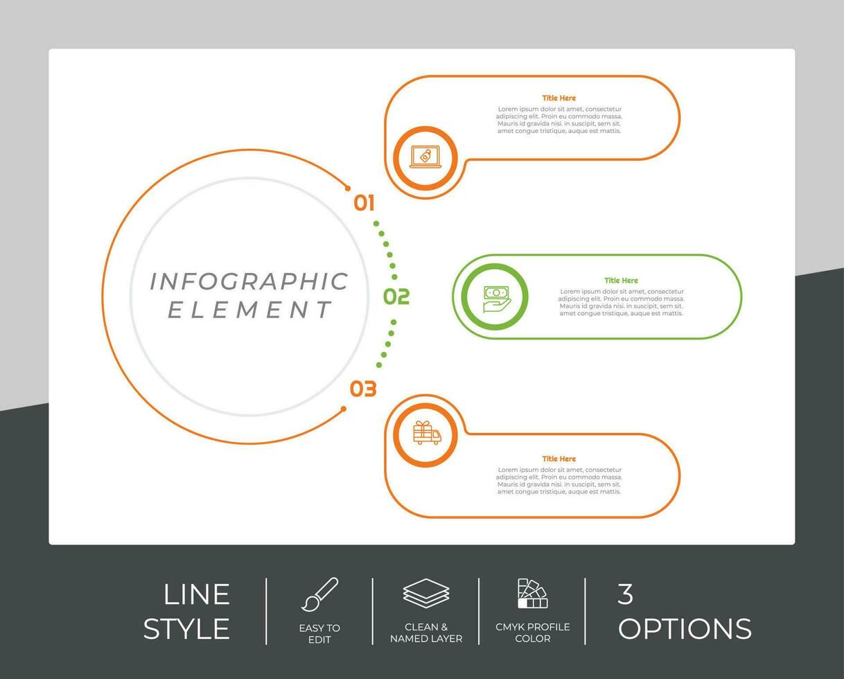 arbetsflöde infographic vektor design med 3 steg och modern design. steg infographic kan vara Begagnade för presentation, årlig Rapportera, och företag ändamål.