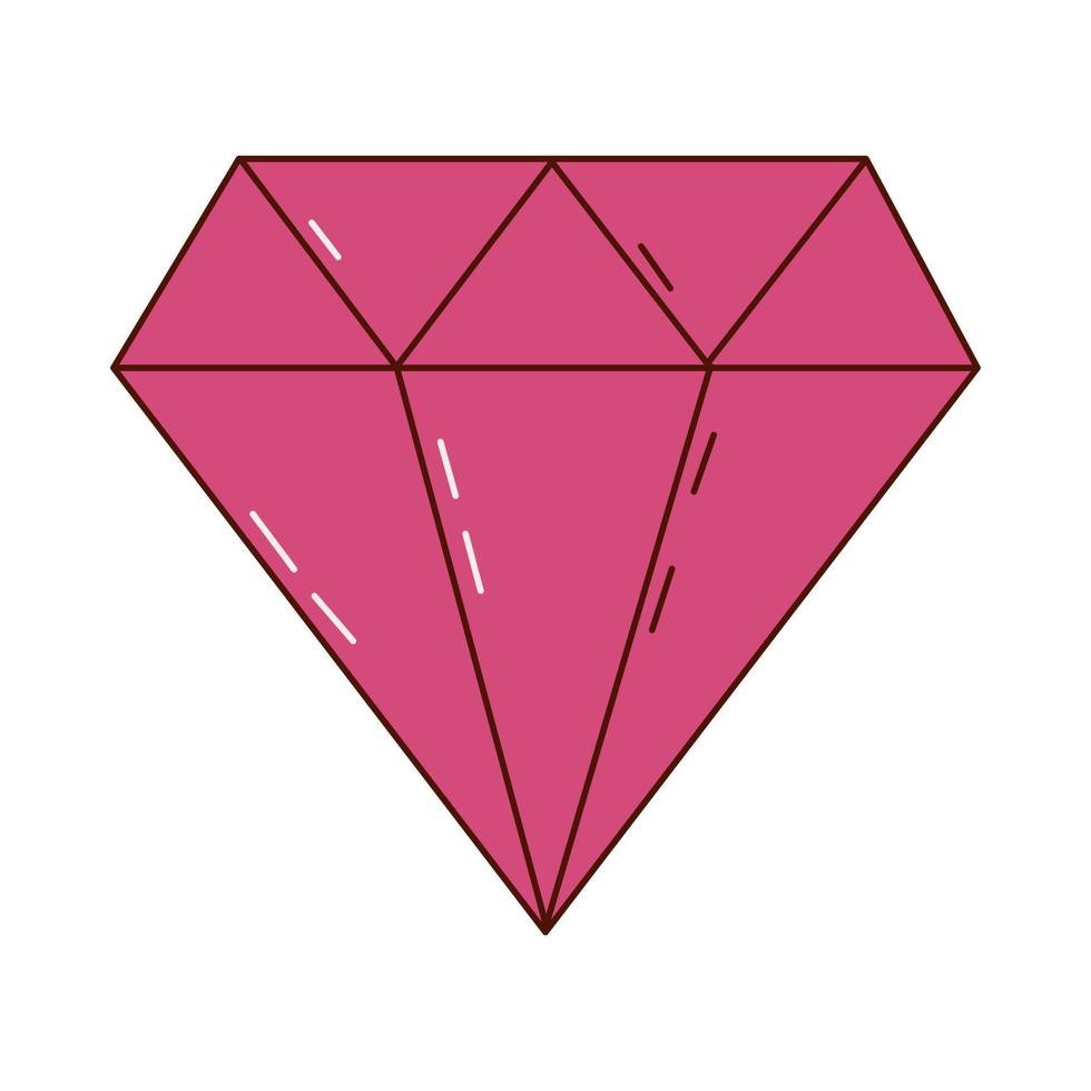 handgezeichneter diamant zum valentinstag. Gestaltungselemente für Poster, Grußkarten, Banner und Einladungen. vektor