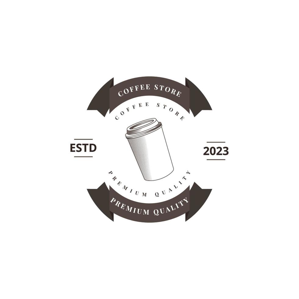 klassisk kaffe affär logotyp mall design vektor