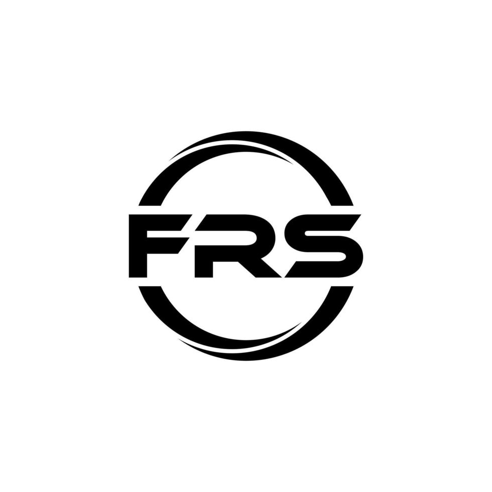 frs brev logotyp design i illustration. vektor logotyp, kalligrafi mönster för logotyp, affisch, inbjudan, etc.