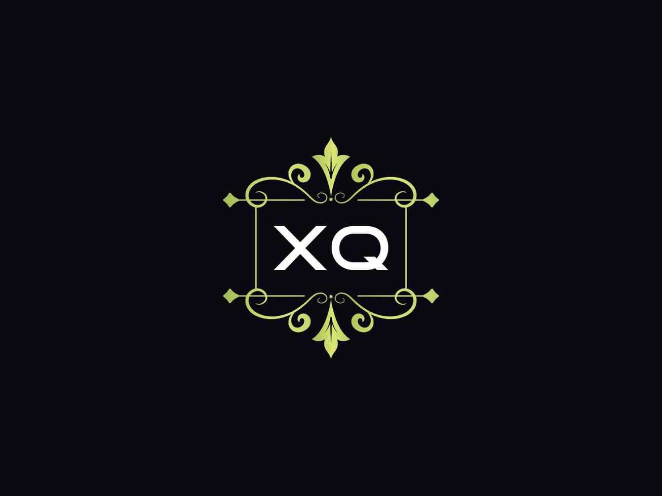 monogram lyx xq logotyp, minimal xq lyx logotyp design vektor