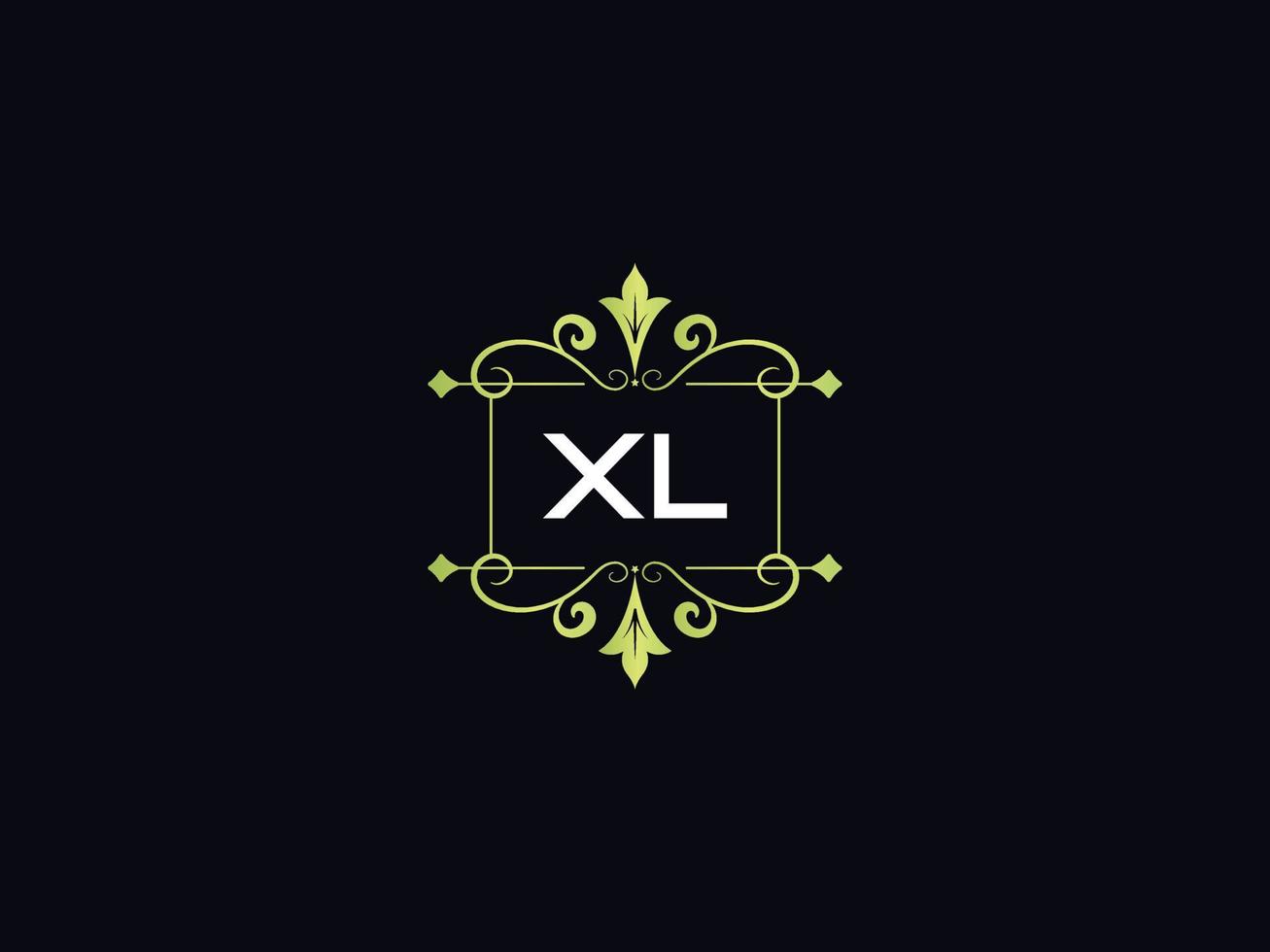 monogram lyx xl logotyp, minimal xl lyx logotyp design vektor