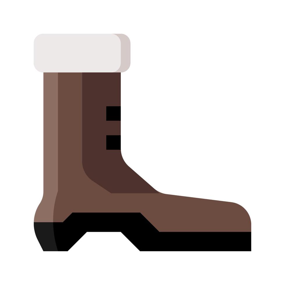 känga ikon i platt stil vektor, vinter- kläder, vinter- skor, Skodon vektor