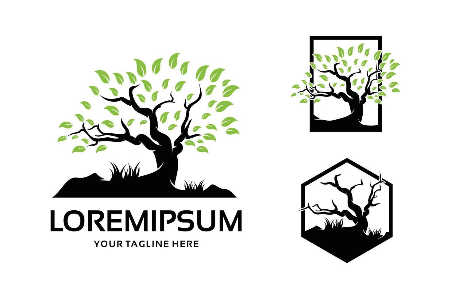 Design-Inspiration für Baum-Logo-Vorlagen vektor