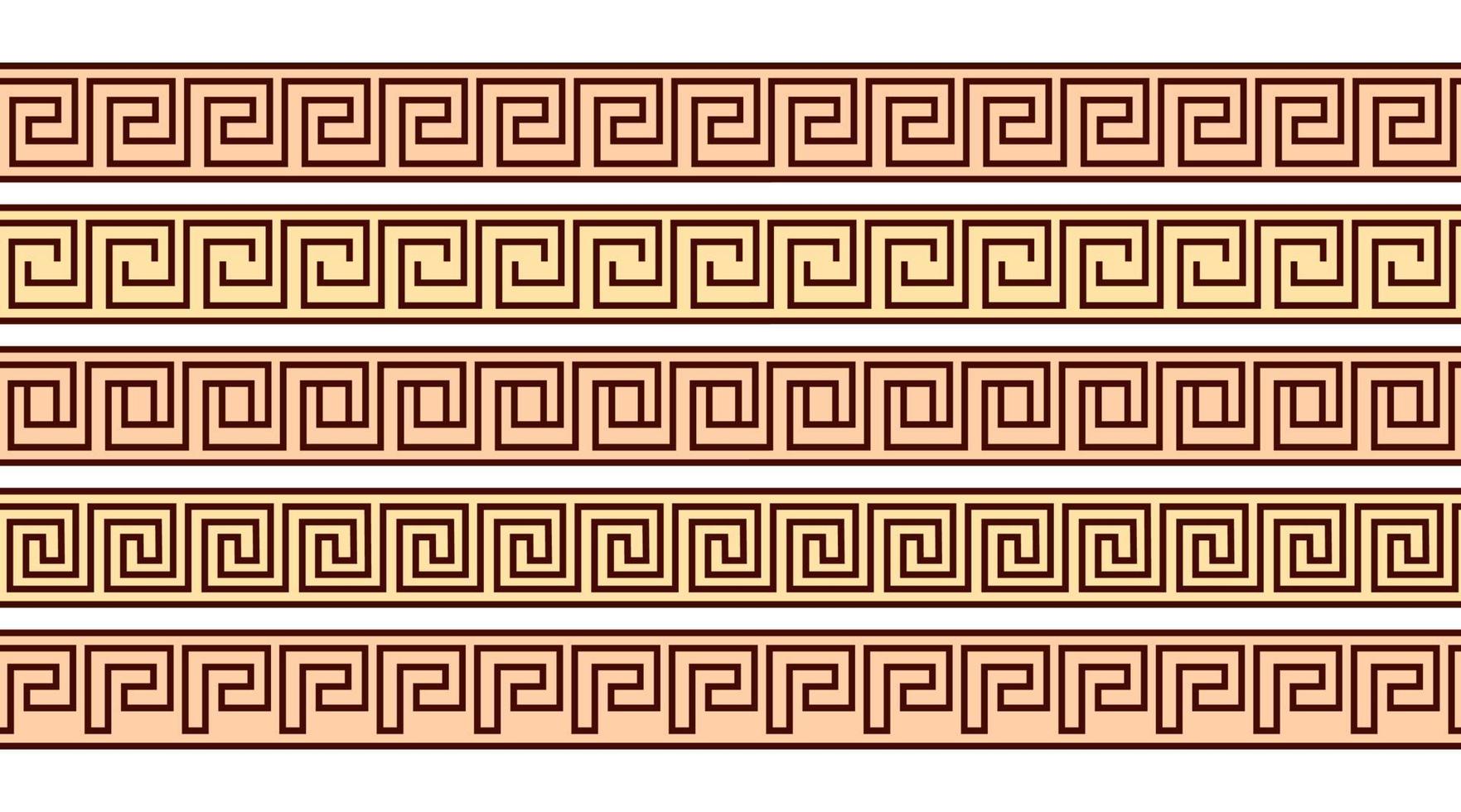 sömlös slingra sig mönster. grekisk meandros, oroa eller nyckel. ornament för acient grekland stil gränser. vektor illustration