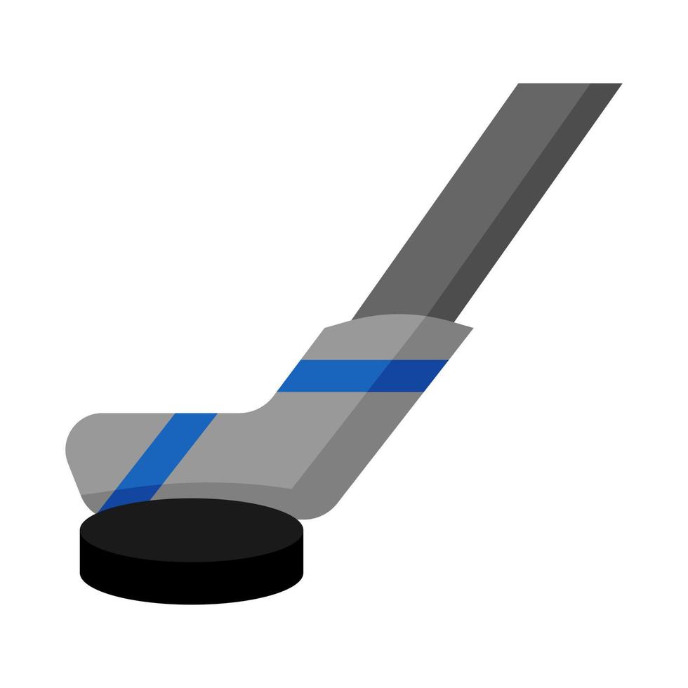 Eishockey-Ikone im flachen Stilvektor, Hockeysport, Wintersport vektor
