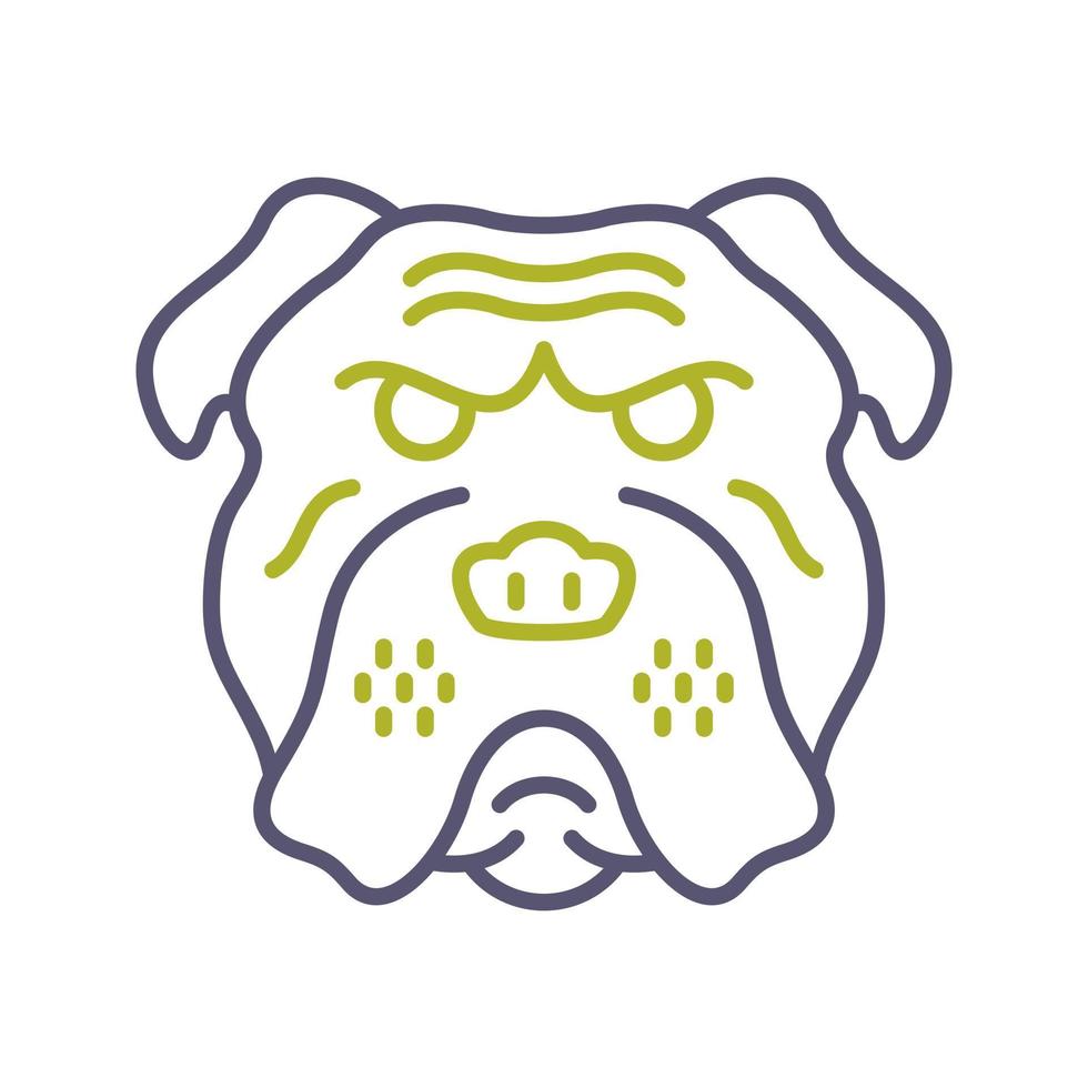 Bulldogge-Vektor-Symbol vektor