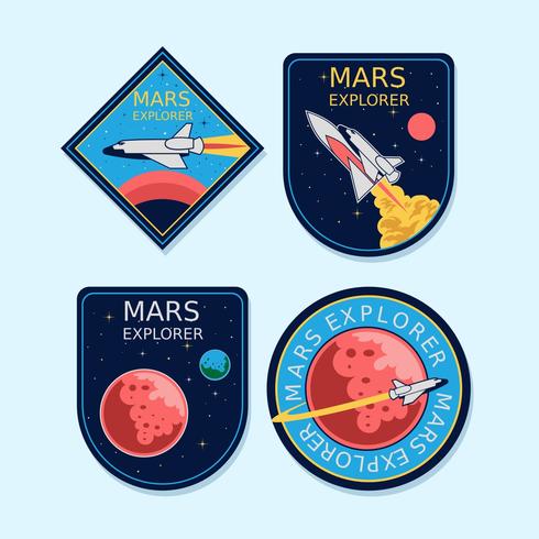 Mission till Mars Patch vektor