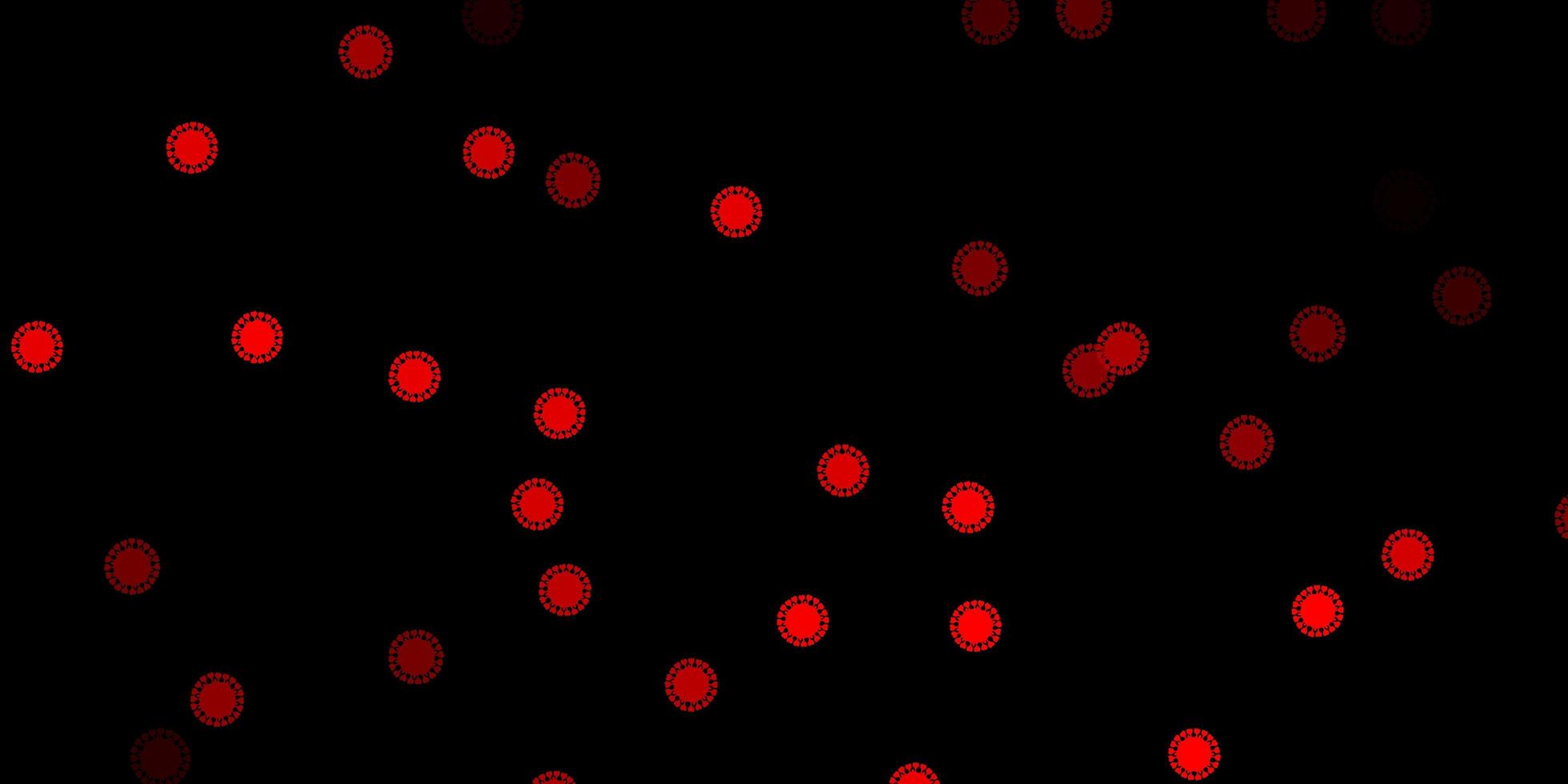 mörk röd vektor konsistens med sjukdomssymboler.