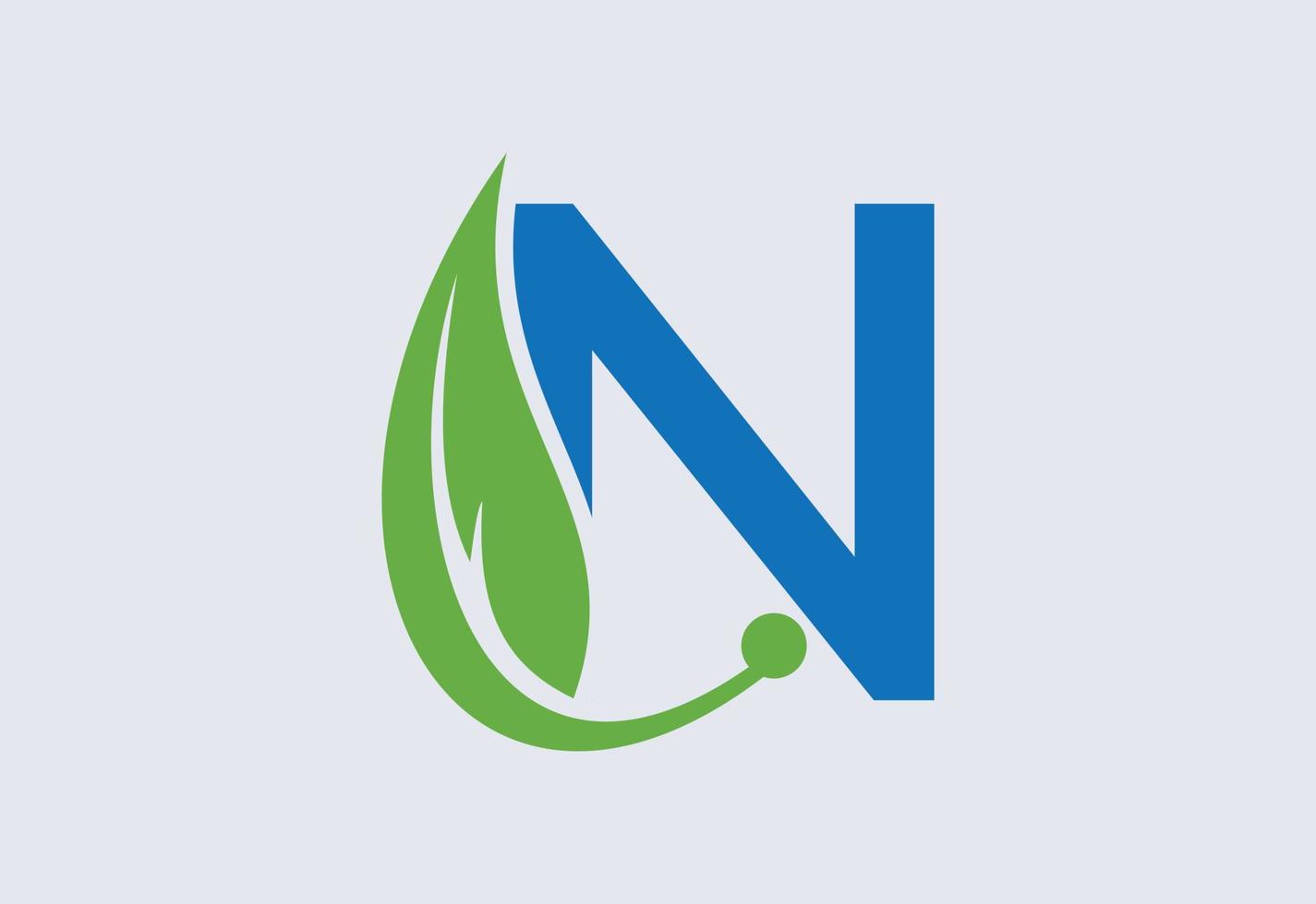 Buchstabe n-Logo-Design-Vorlage, Vektorillustration vektor