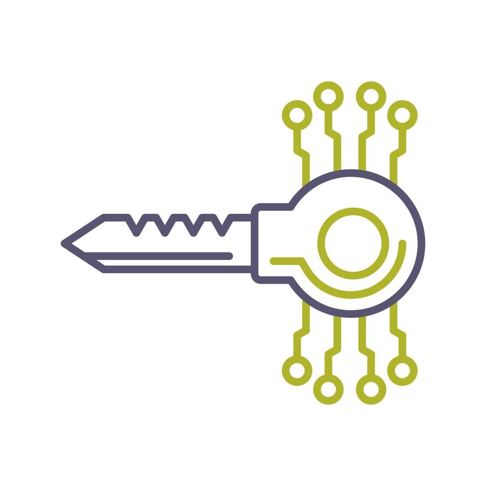 Schlüsselcode-Vektorsymbol vektor