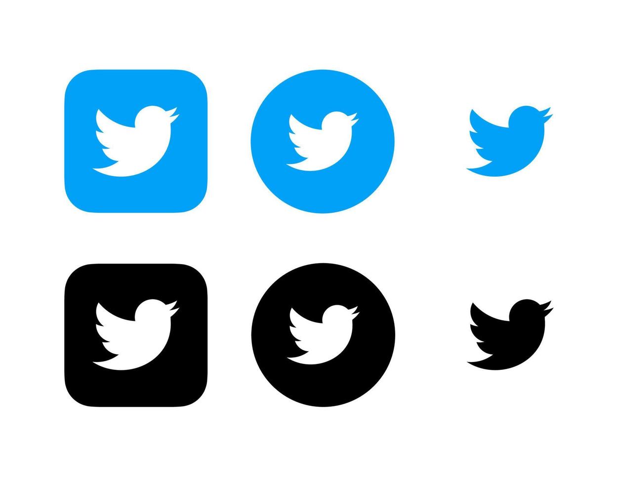 Twitter-Logo, Twitter-Icon-Vektor, Twitter-Symbol-freier Vektor