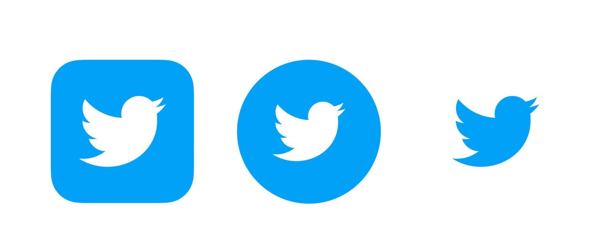 Twitter logotyp, Twitter ikon vektor, Twitter symbol fri vektor