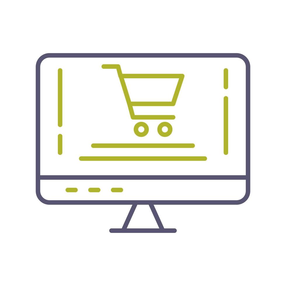 Online-Shopping-Vektor-Symbol vektor