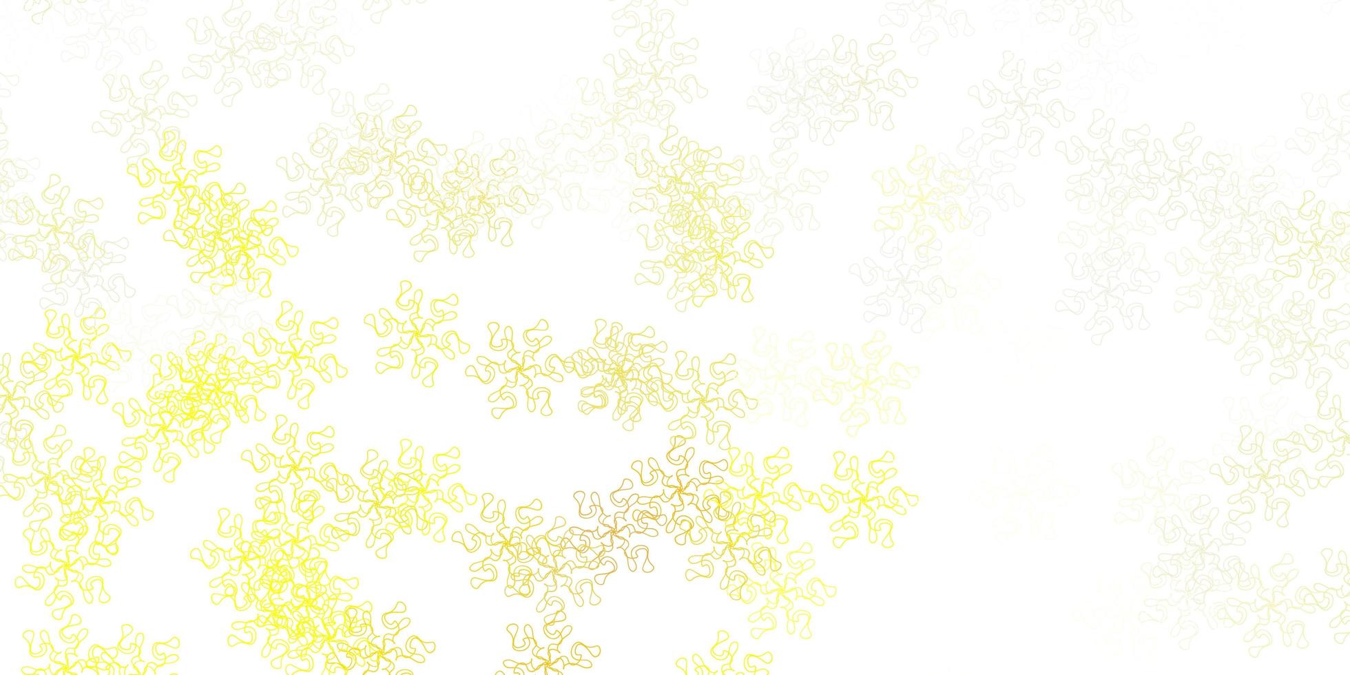 ljusröd, gul vektor naturlig bakgrund med blommor.