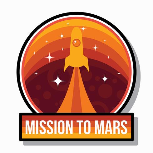 Mission till Mars Patch vektor