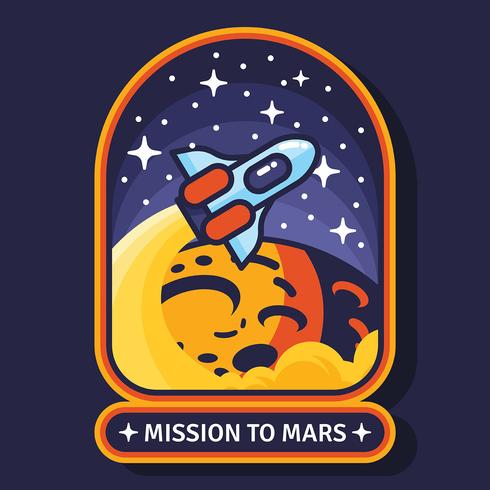 Mission till Mars Patch vektor