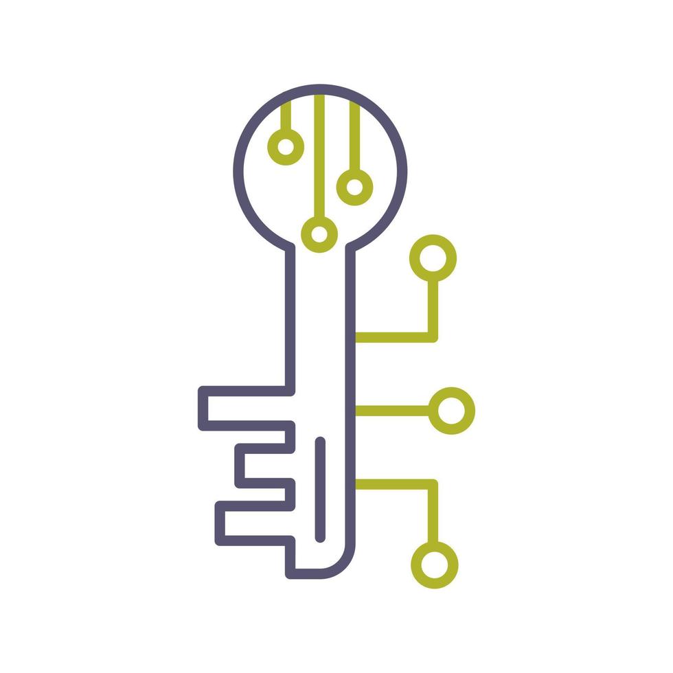Vektorsymbol für elektronischen Schlüssel vektor