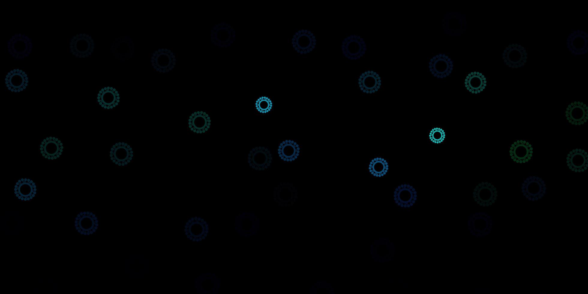 dunkelblaue, grüne Vektorschablone mit Grippezeichen. vektor