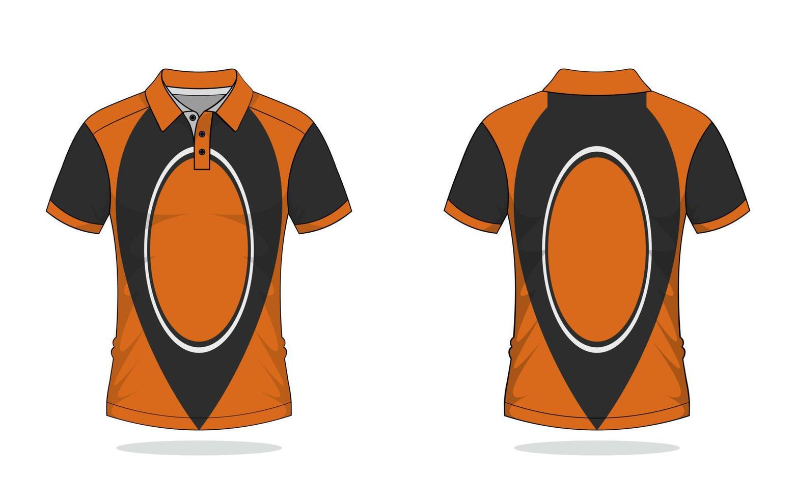 T-Shirt Polo-Design, orangefarbene Vorlage vektor