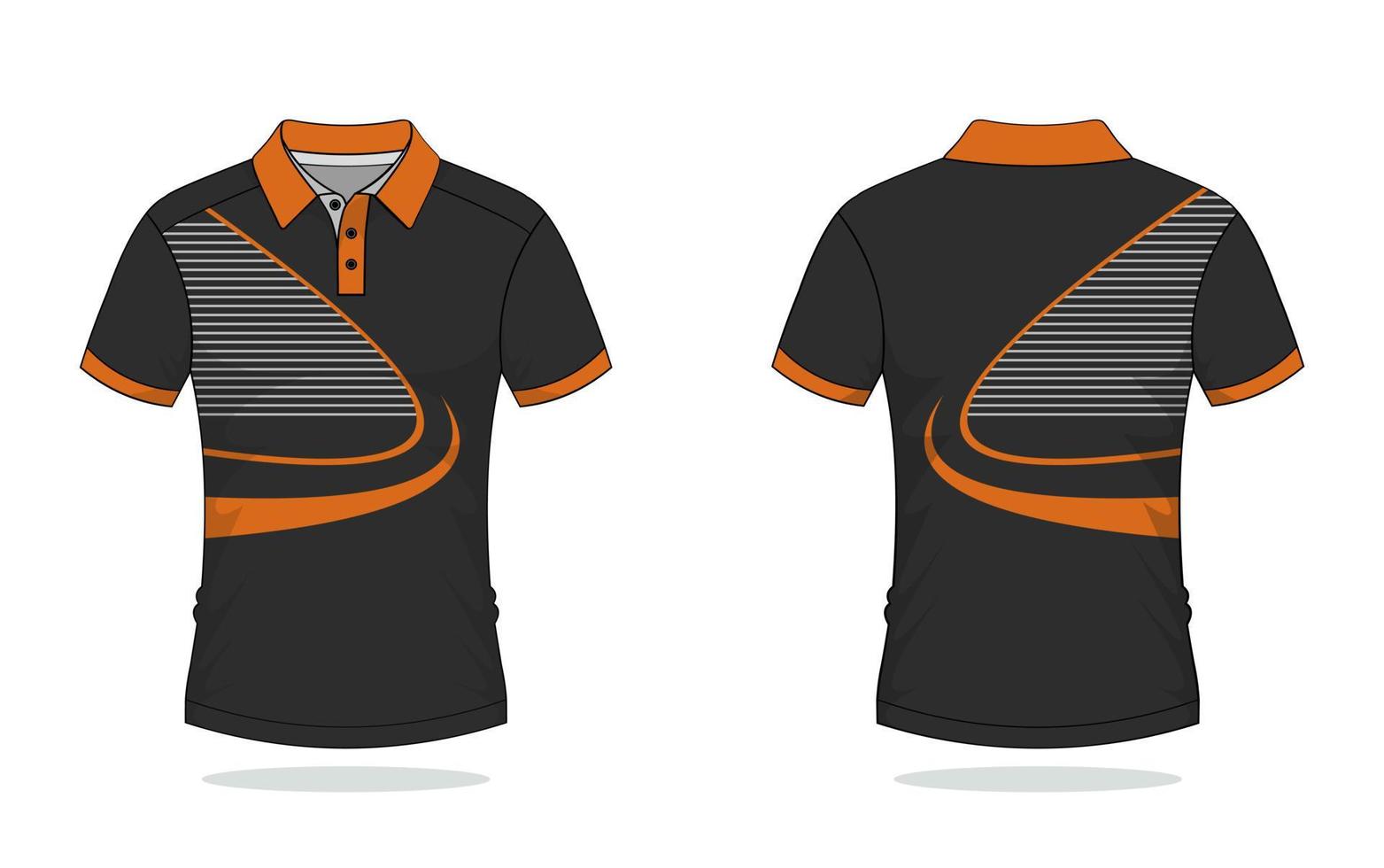 T-Shirt Polo-Design, orangefarbene Vorlage vektor