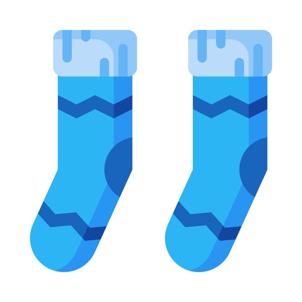 Socken-Symbol im flachen Vektor, Winterkleidung vektor