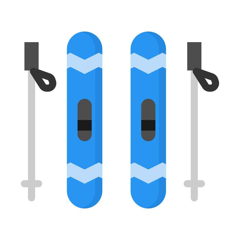 åka skidor sport ikon i platt stil vektor, åka skidor ikon, vinter- sport, åka skidor vektor
